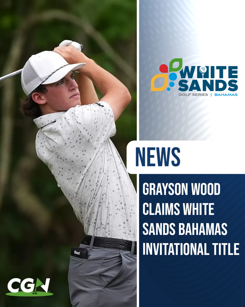 Grayson Wood of Georgia watches his tee shot during the final round of the White Sands Bahamas Invitational at Ocean Club Golf Course on Paradise Island.