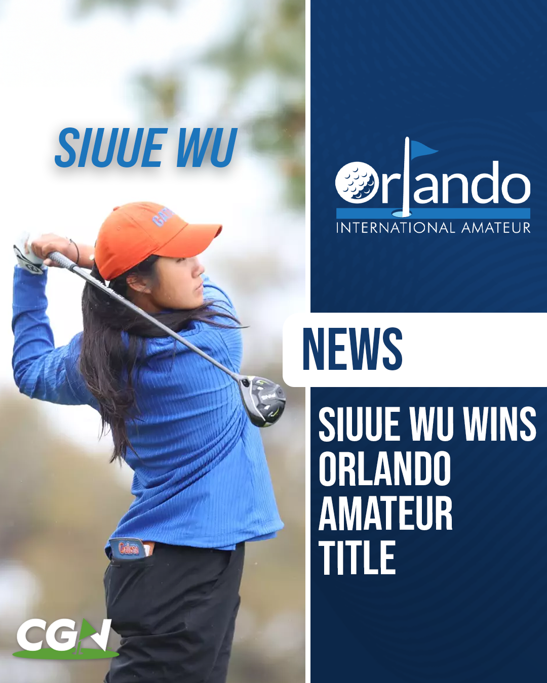 Siuue Wu of Florida follows through on her tee shot during the Orlando International Amateur where she captured the championship title