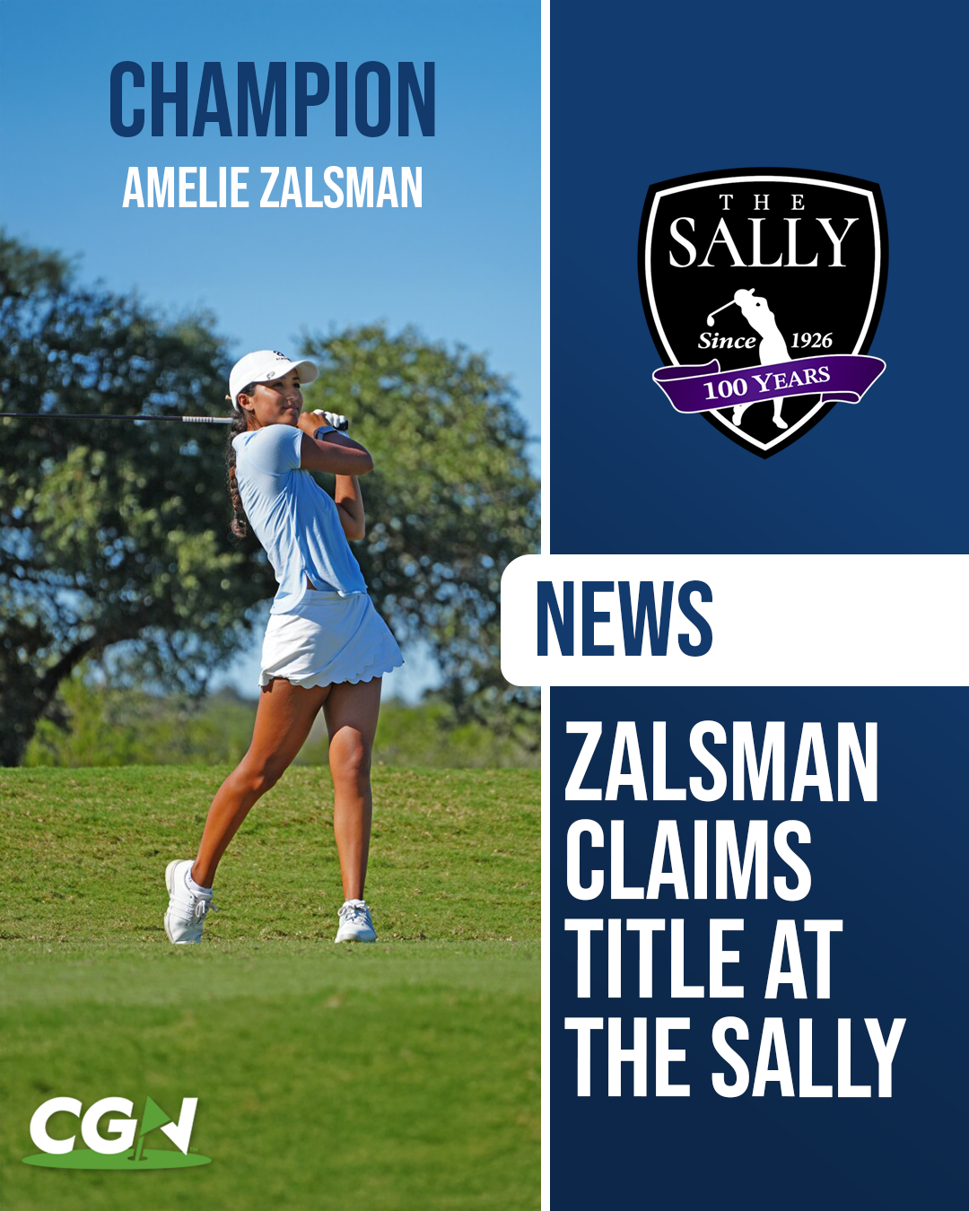 Amelie Zalsman a Wake Forest University commit swings during the final round of the South Atlantic Women’s Amateur Championship at Oceanside Country Club