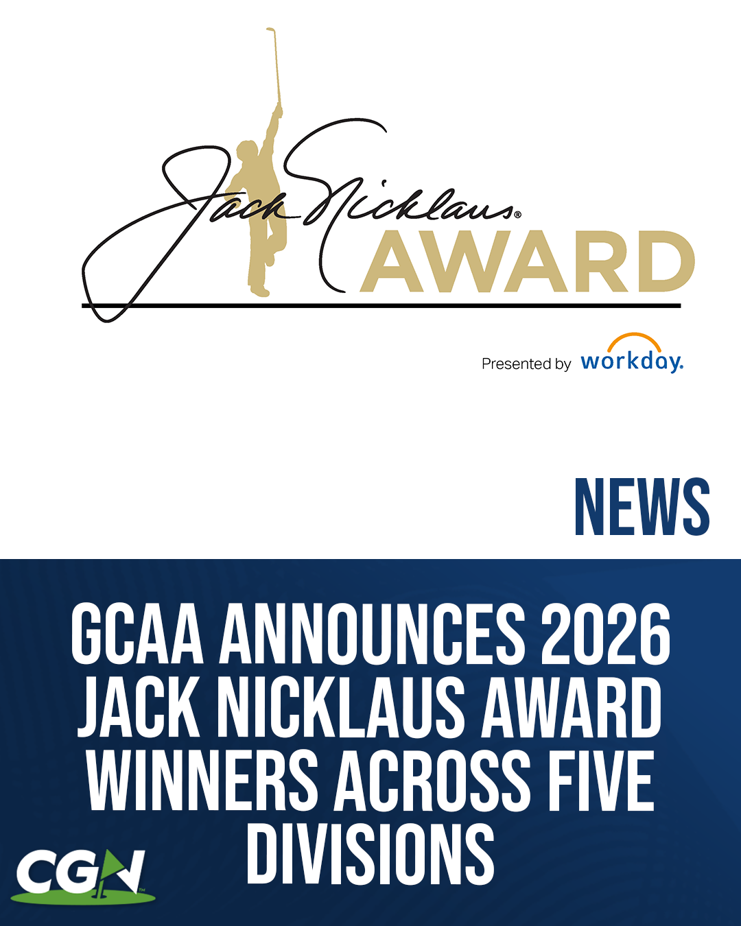 GCAA Announces 2026 Jack Nicklaus Award Winners Across Five Divisions
